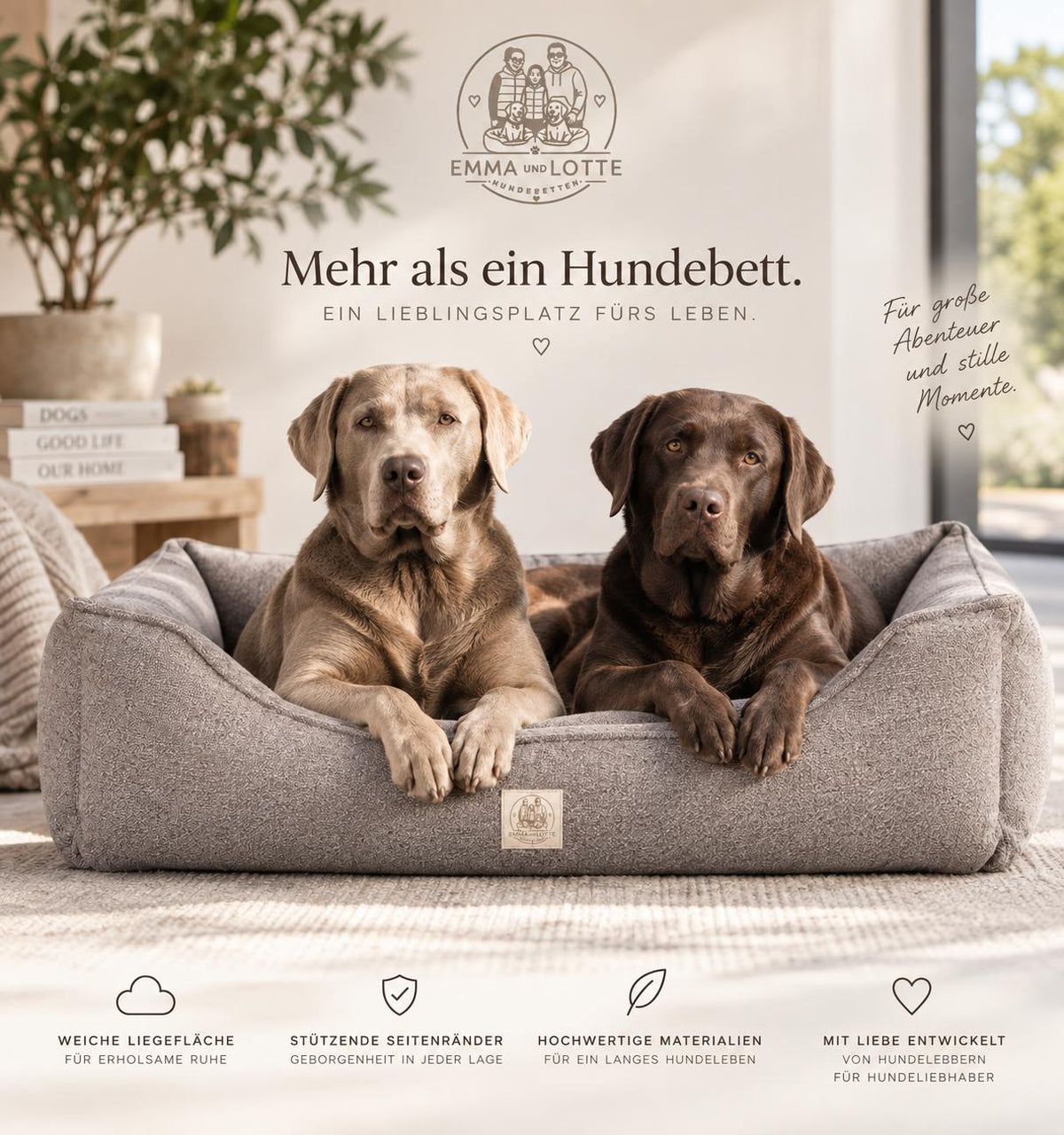 EMMA und LOTTE „Bellissimo“ orthopädisches Hundebett