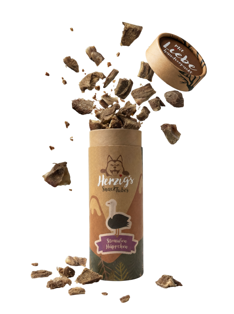 Herzig's SnackTubes Straußenfleisch Häppchen