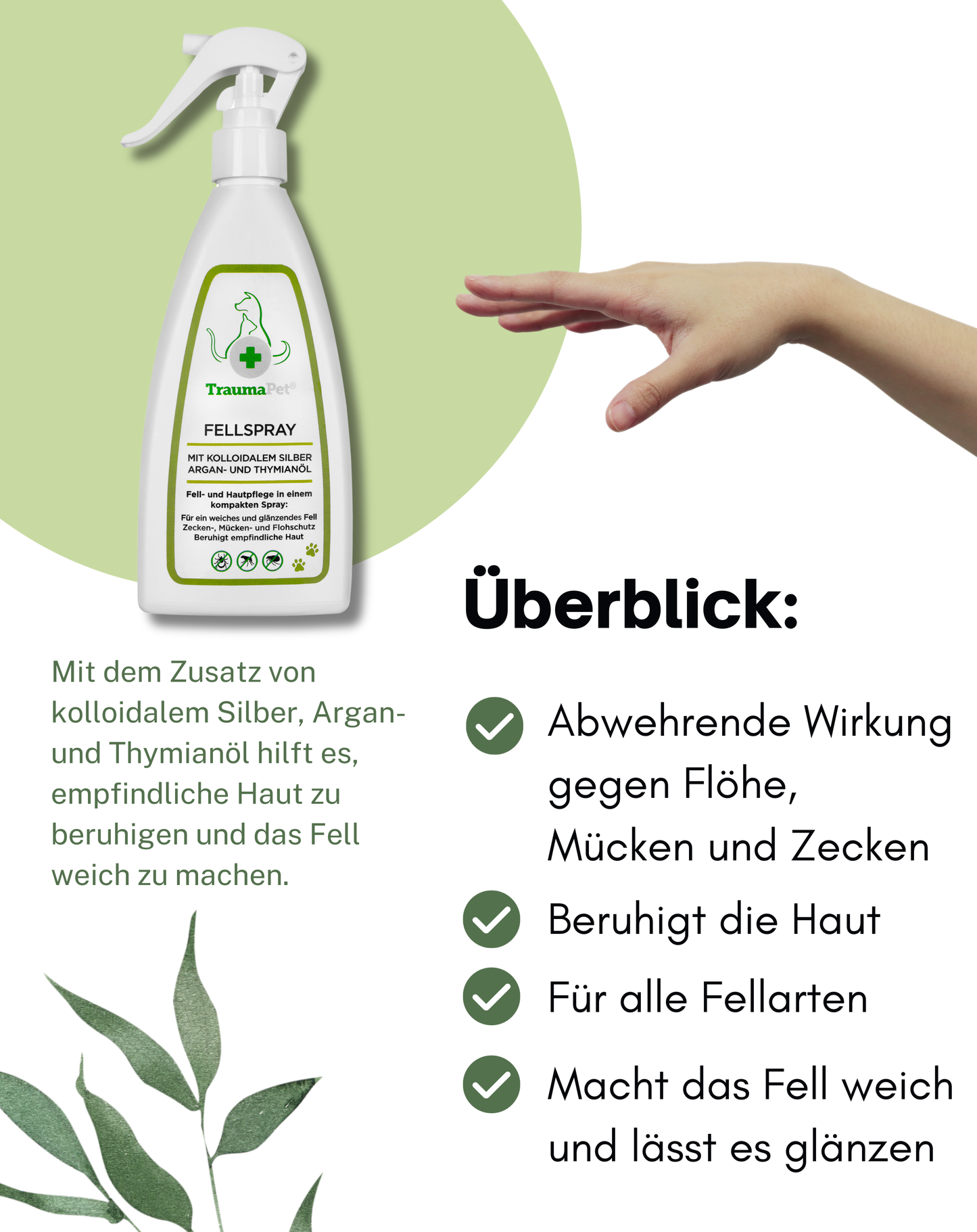 Fellspray gegen Zecken, Mücken und Flöhe | Für Tiere
