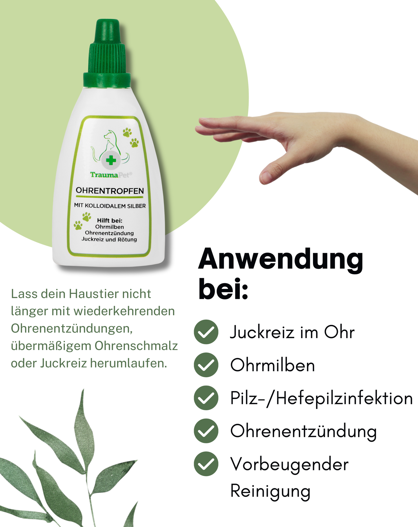 Kolloidales Silber-Ohrentropfen für Tiere